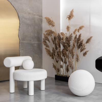 China Modern Simple Creative White Living Room Armchair Velvet Style Design Living Room Leisure Single Chair for sale