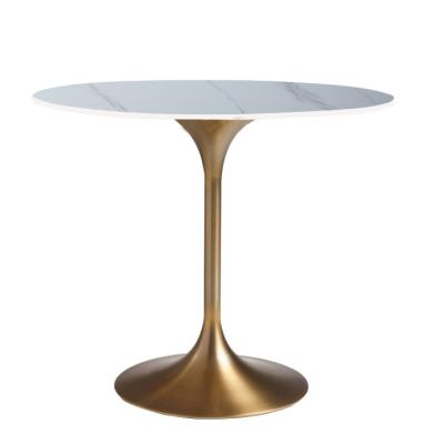 China Modern Round Marble Dining Table Coffee Bar Negotiation Marble Table for sale