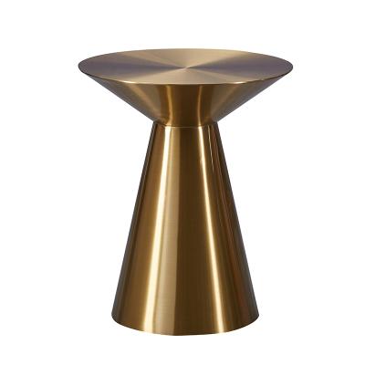 China Luxury stanieless steel round side coffee table gold end table modern design stanieless steel round side coffee table for sale