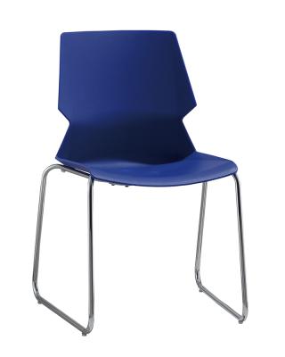 China Modern High Quality Fashionable Plastic Chair Foldable Metal Leg Office Conference Chair for sale