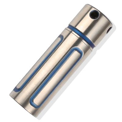 China High-end Waterproof Portable Titanium Pill Storage Box Medicine Metal Mini Waterproof Travel Case With Key Chain for sale