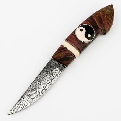 China Slide Open Luxury Sweden Damasteel Powder Steel Fixed Blade Handmade Damascus Outdoor Survival Bowie Knives Mammoth Hunting Knife for sale