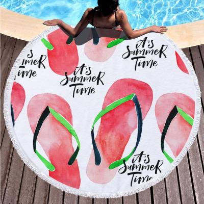 China Boho Round Pineapple Beach Blanket Circular Towel Large Mandela Towel X QUICK DRY Tapestries With Fringe for sale