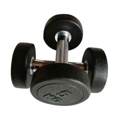 China Gym Equipment Durable Dumbbells Unisex Rubber Coated Dumbbell For Fitness for sale