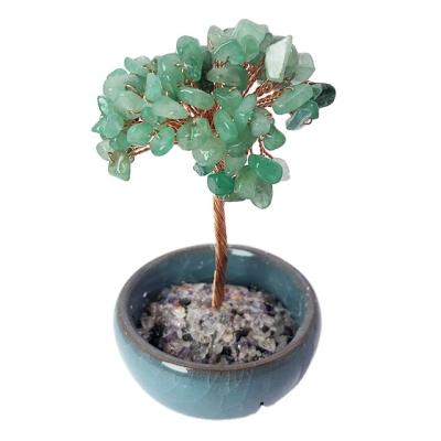 China High Quality China Quartz Crystal Therapy Gem Tree Smart Bonsai Crystal Tree Home Decoration for sale