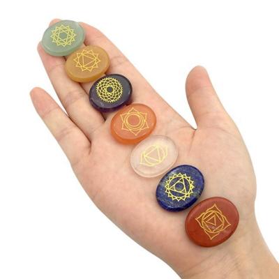 China China Polished Natural Gemstones 7 Chakra Crystal Stone Healing Reiki Set Volume for sale