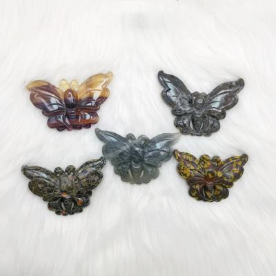 China Hand Made Butterfly Crystal Carvings For Decoration from China Wholesale Natural Gemstone Craft for sale