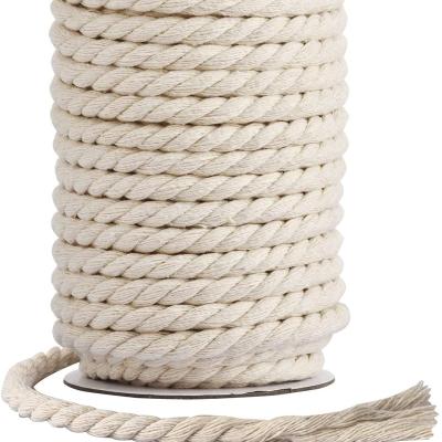 China Macrame Contemporary Rope Natural Unbleached Cotton Rope Cotton Rope For DIY Wall Hanging Craft Making Plant Hangers for sale