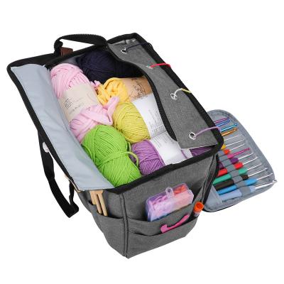 China Sustainable Knitting Bag Yarn Organizer Tote Bag Portable Storage Bag For Yarn Carrying Projects for sale