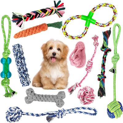 China Sustainable Cotton Rope Dog Toy Dog Puppies Boring Rope Toy Natural Teeth Cleaning Pet Rope Chew Toy for sale