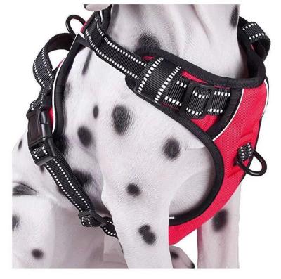 China Soft Quick Release Mesh Polyester Adjustable Dog Harness With Custom Design for sale