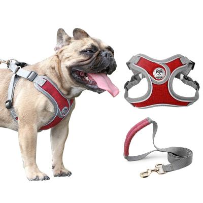 China Pet Outwear Dog Harness No-Pull Reflective Stitching Ensure Nighttime Visibility Outdoor Adventure Large Dog Harness Perfect Match for sale