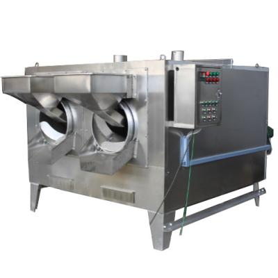 China Commercial Supply Stainless Steel Gas Higher Standard Electric Heating Type Drum Rotisserie For Wheat Nuts Beans And So On Material for sale