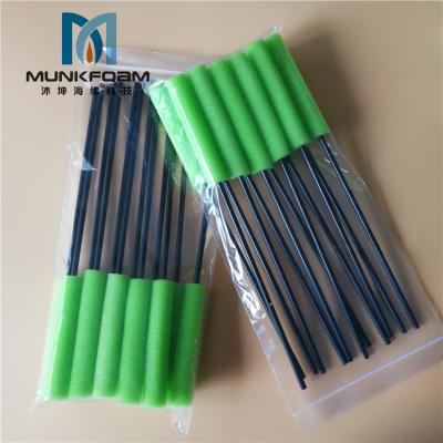 China MUNKCARE Sponge Stick Polyurethane Sponge Medical Instruments Tube Cleaning Swabs Plastic+sponge Groove for sale