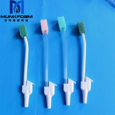 China PU+PP Disposable Medical Hospital Using Suction Toothbrush Suction Price Wholesale Oral Swab Sponge Good Care for sale