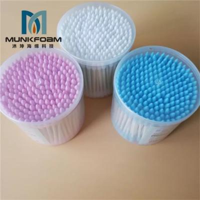 China Soft Disposable Ear Swabs & Double Tip Box Cosmetic Cotton Swab For Infants With Acute Tips for sale