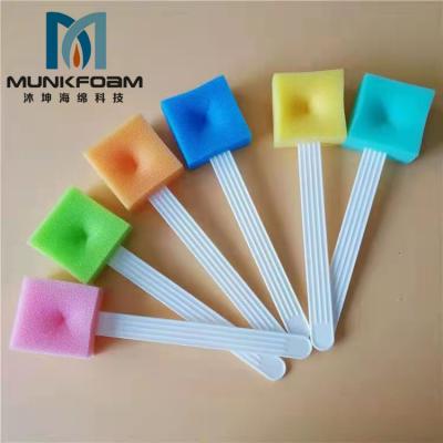 China Plastic+sponge MUNKCARE Disposable Medical Sponge Brush Polyurethane Sponge For Medical Kit for sale