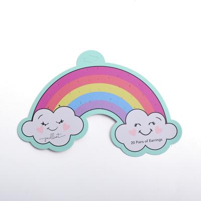 China Plastic lamilated with factory price cartoon cardboard paper earring backing card earring display card holder earring cards custom made for sale