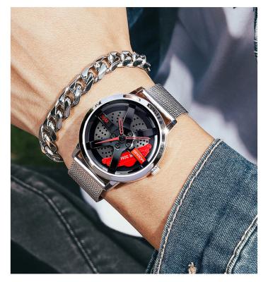 China SANDA 1061 Car Wheel Dial Dial Creative Watches Quartz Man Luxury Waterproof Wristwatch Top Brand Men Unisex Watches for sale