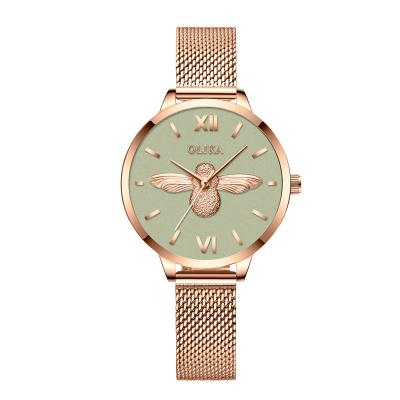 China Japanese Mesh Band Waterproof Lady Watches Bee Girl Movement Waterproof Party Luxury Watch for sale