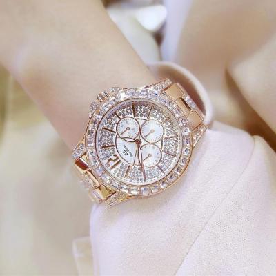 China BS Fashion Lady Diamond Watch Women Full Diamond Steel Band Silver Watch Women Watch Clock New for sale