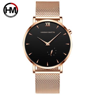 China Latest Date Hannah Martin HM-10201 Design Automatic Quartz Watch For Man Stainless Steel Analog Strap Simple Charm Watches for sale