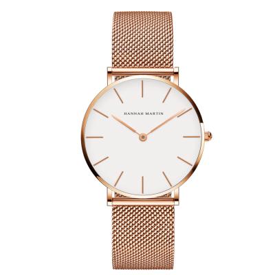 China Hannah Martin CH36-W Auto Date Fashion Brand Luxury Quartz Women Watch Waterproof Ladies Watches Clock for sale