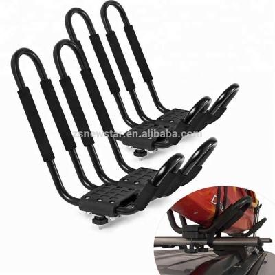 China Most Factory and Aftermarket Steel Soft Roof Racks Car Sedan Canoe Carriers Kayak Rack Kayak Rack Kit with Paddle Hook for sale