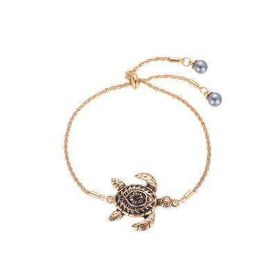 China Wholesale Hard Jewelry Accessories Luxury Adjustable Women Bead Bangle Hawaiian Turtle Bracelet for sale