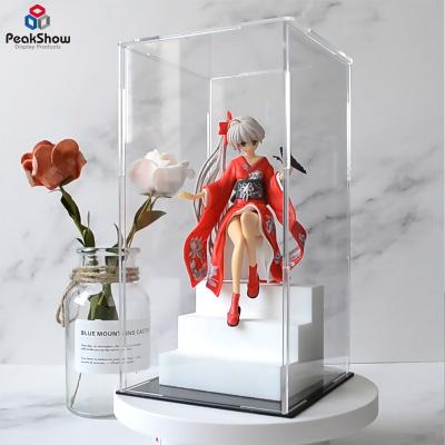 China Boxed Customizable Acrylic Cube Display Stand Baseball Souvenir Clear Square Display Box for sale