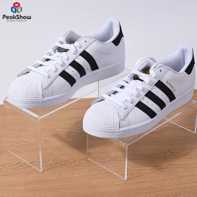 China Custom Customizable Top Plastic Sneaker Shoe Holder Sneaker Storage Box Hi Top Display Racks Clear Acrylic Shoe Box for sale