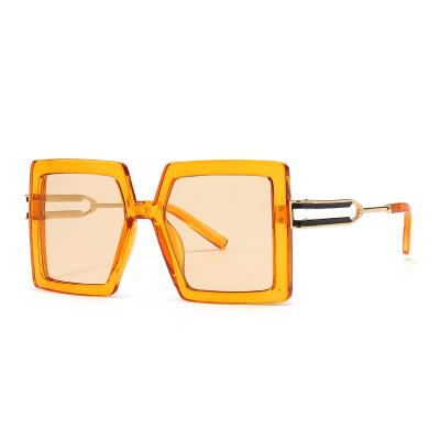 China Oversized square metal men's wholesale temple large retro shading unisex women's sunglasses 2022 for sale