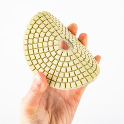 China Durable White Buff Finishing Polishing Pads Diamond Tools Polishing Pads For Polishing Marble for sale