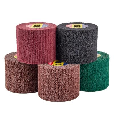 China Abrasive Nylon Fiber Fin Wheel Drum Wire Drawing Buffing Polishing Wheel For Stainless Steel Polishing for sale