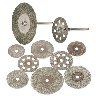 China Round Shape 16-60mm Mini Diamond Cutting Disc Set Of High Quality Eco-friendly Emery Silver for sale