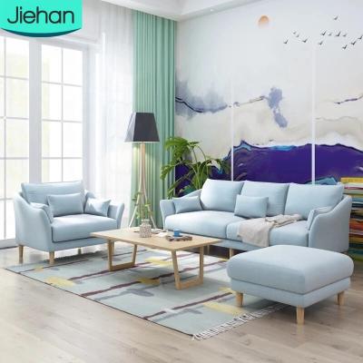 China Modular Modern Classic Modern Blue Fabric Home Furniture Small Design Living Room Cheap Sofas for sale