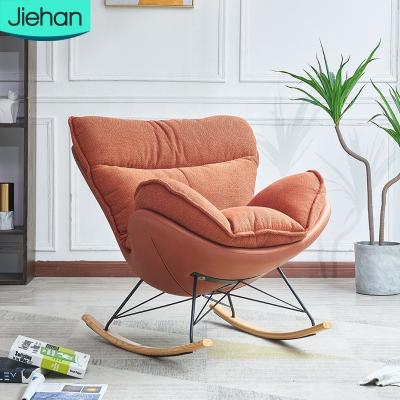 China Home Simple Classic Green Lazy Living Room Rocking Furniture Nordic Leisure Extended Chairs Chair For Adult for sale