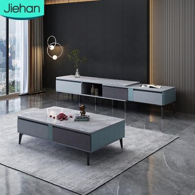 China Multifunctional Contemporary Storage Metal And Wood Luxury Living Room Coffee Table With Storage for sale