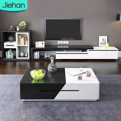 China Nordic New Design Luxury Wooden Coffee Table Unique Rectangular Modern Home Decor Storage For Living Room Furniture for sale