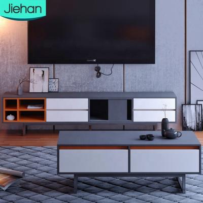 China 2020 Modern Style Latest Design MDF Wooden Cheap Black Living Room Storage TV Stand For Sale for sale