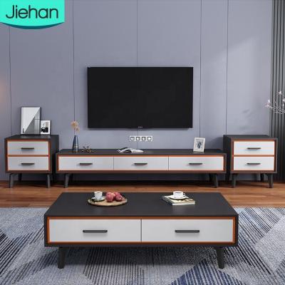 China New Home Pictures Modern Low Storage Living Room Furniture Set Table And TV Stand For Cheap for sale