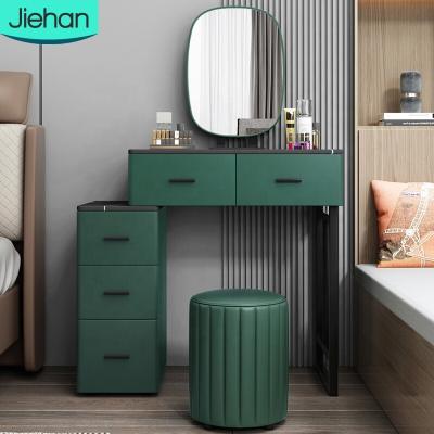 China Gray And Green Dressing Table Modern Nordic Makeup Bedroom Furniture Storage Drawers Dressers With Mirror for sale