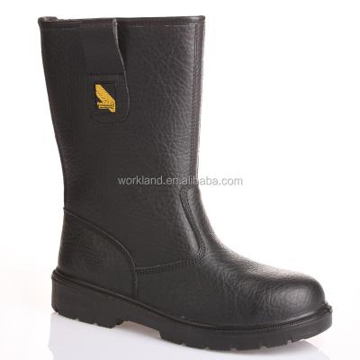 China Genuine Leather Steel Toe Winter Snow Boots For Men Safety Boots FD8104 for sale