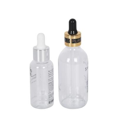 China 60ml 120ml PET Cosmetic High Quality Plastic Skin Care Cosmetic Dropper Packaging Bottle for sale