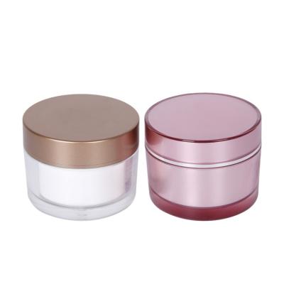 China Luxury 80g Cosmetic UKC02 Round Elegant Acrylic Cream Jar Face Moisturizing Lotion Cosmetic Packaging Jar for sale