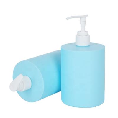 China BEAUTY PACKAGING BPA Free HDPE Right Shoulder Lotion Bottle 500ml Liquid Soap Plastic Container With Lotion Pump UKH10 Body Shower Cream Bottle for sale