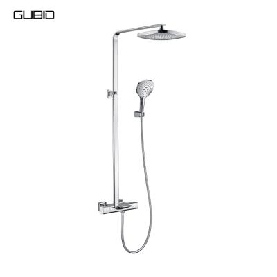 China With Slide Bar Chrome Brass Bathroom Shower Wall Mounted Shower Mixer Maker for sale