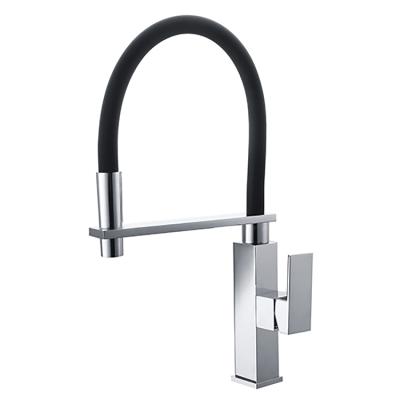 China Contemporary Brass Single Handle Pull-Down Kitchen Faucet for sale