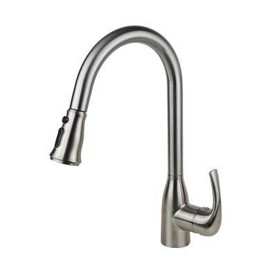 China Redemption Modern High Design Fashion Single Handle Pull Out Kitchen Sink Mixer Tap Faucet for sale