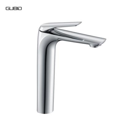 China Luxury Chrom Faucet Water Tap Bathroom Sink Mixer Tap Brass Handle Basin Faucet Single Bathroom Faucet for sale